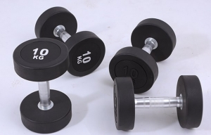Round Rubber Dumbbell - Each